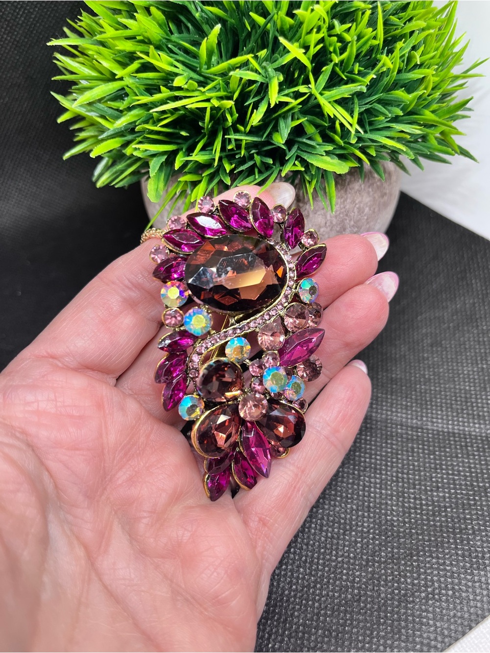 Betsey Johnson Rhinestone Designer Purple Pin or Pendant NWT